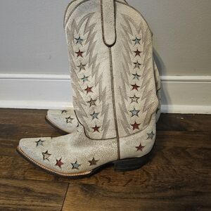Old Gringo White Star Embellished Cowboy Boots